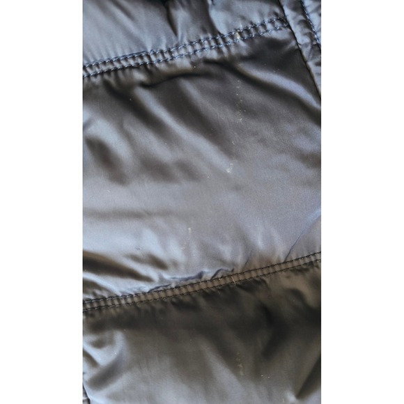 Vintage American Eagle Outfitters Puffer Jacket Coat Faux Fur Hood Blue Small S - Picture 10 of 13